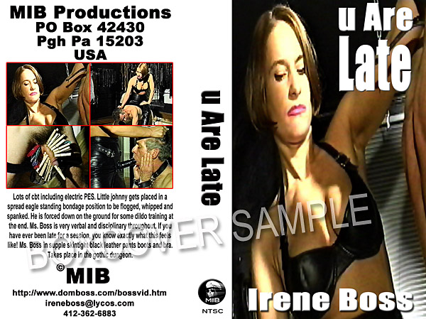 We manufacture the finet extreme FemDom DVDs on the planet! Featuring famous world class Mistresses! Irene Boss is the most popular Dominatrix on Yahoo!